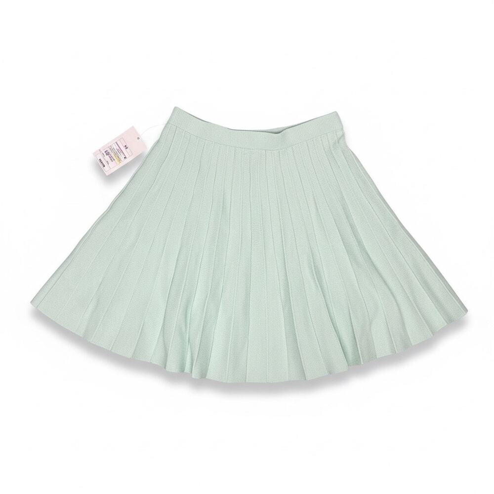 A New Day Womens XS Sage Green Ribbed Knit A Line Skirt NWT